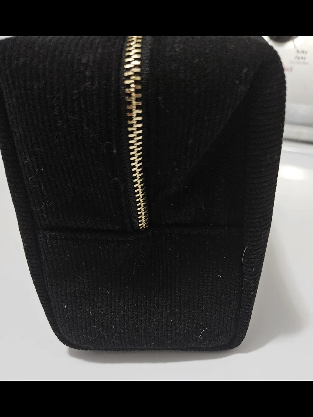 La Prairie Switzerland Black Women’s Clutch Cosmetic Bag - Elegant Gold Logo